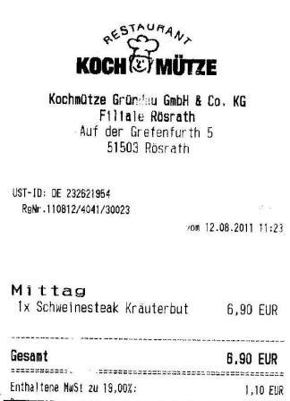 wmpa Hffner Kochmtze Restaurant